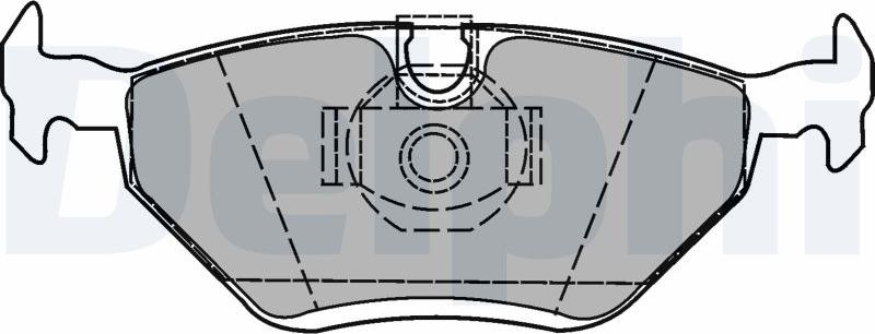 Delphi LP1423-17B1 - Kit de plaquettes de frein, frein à disque cwaw.fr