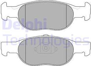 Delphi LP1474 - Kit de plaquettes de frein, frein à disque cwaw.fr