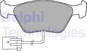 Delphi LP1598 - Kit de plaquettes de frein, frein à disque cwaw.fr