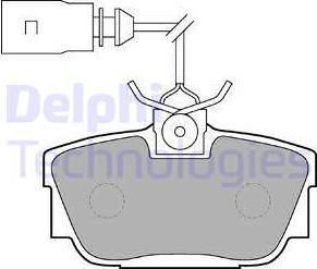 Delphi LP1541-18B1 - Kit de plaquettes de frein, frein à disque cwaw.fr