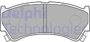 Delphi LP1548 - Kit de plaquettes de frein, frein à disque cwaw.fr