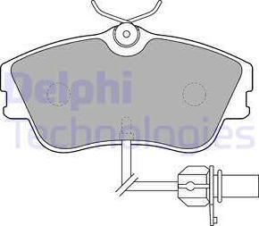 Delphi LP1542 - Kit de plaquettes de frein, frein à disque cwaw.fr