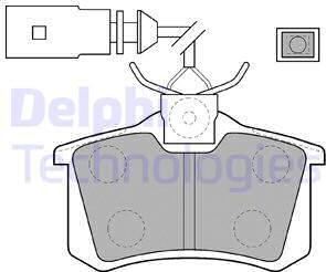 Delphi LP1556 - Kit de plaquettes de frein, frein à disque cwaw.fr