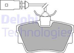 Delphi LP1511 - Kit de plaquettes de frein, frein à disque cwaw.fr