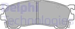 Delphi LP1518 - Kit de plaquettes de frein, frein à disque cwaw.fr