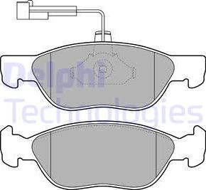 Delphi LP1586 - Kit de plaquettes de frein, frein à disque cwaw.fr