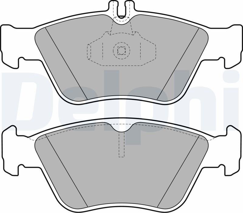 Delphi LP1588-17B1 - Kit de plaquettes de frein, frein à disque cwaw.fr