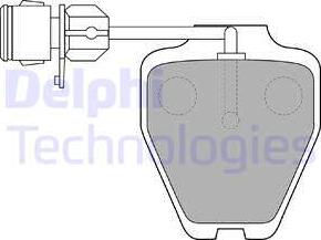 Delphi LP1530 - Kit de plaquettes de frein, frein à disque cwaw.fr