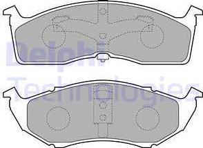 Delphi LP1531 - Kit de plaquettes de frein, frein à disque cwaw.fr