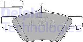 Delphi LP1537 - Kit de plaquettes de frein, frein à disque cwaw.fr