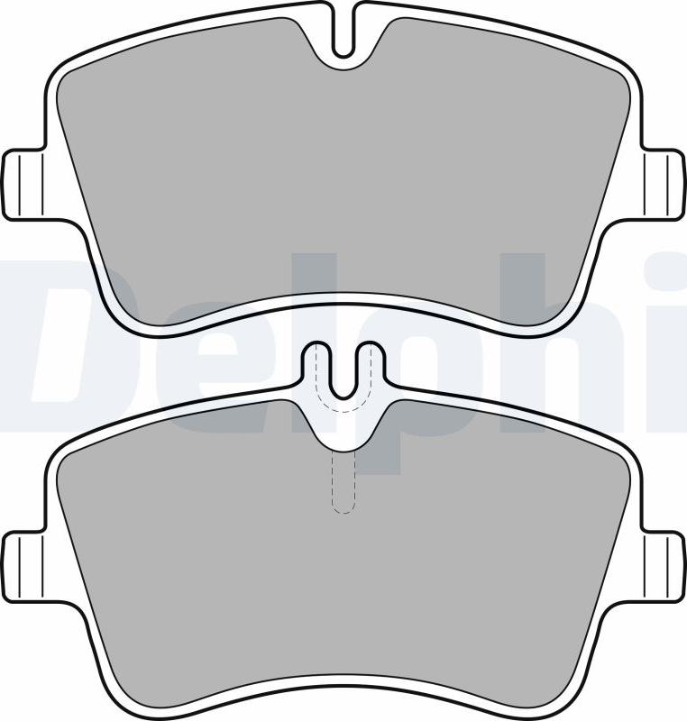 Delphi LP1696-17B1 - Kit de plaquettes de frein, frein à disque cwaw.fr