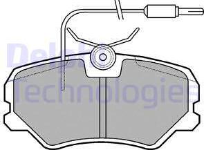 Delphi LP1606 - Kit de plaquettes de frein, frein à disque cwaw.fr