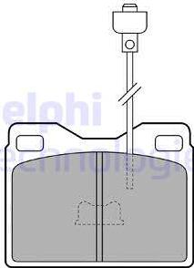 Delphi LP160 - Kit de plaquettes de frein, frein à disque cwaw.fr