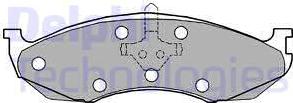 Delphi LP1615-18B1 - Kit de plaquettes de frein, frein à disque cwaw.fr