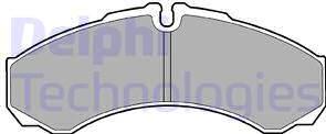 Delphi LP1616 - Kit de plaquettes de frein, frein à disque cwaw.fr