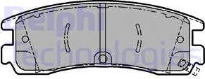 Delphi LP1612 - Kit de plaquettes de frein, frein à disque cwaw.fr