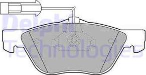 Delphi LP1686 - Kit de plaquettes de frein, frein à disque cwaw.fr