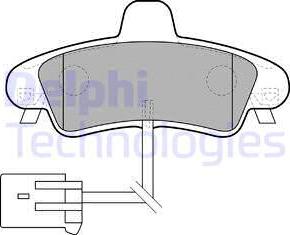 Delphi LP1683 - Kit de plaquettes de frein, frein à disque cwaw.fr