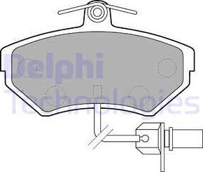 Delphi LP1631 - Kit de plaquettes de frein, frein à disque cwaw.fr