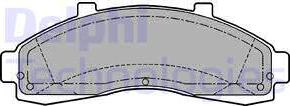 Delphi LP1625 - Kit de plaquettes de frein, frein à disque cwaw.fr