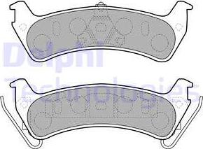 Delphi LP1627 - Kit de plaquettes de frein, frein à disque cwaw.fr