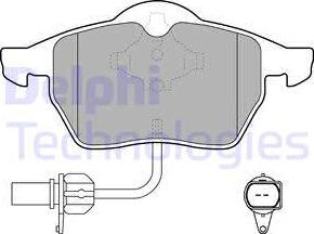 Delphi LP1672 - Kit de plaquettes de frein, frein à disque cwaw.fr