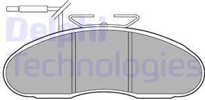 Delphi LP1096 - Kit de plaquettes de frein, frein à disque cwaw.fr