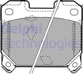 Delphi LP1062 - Kit de plaquettes de frein, frein à disque cwaw.fr