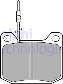 Delphi LP106 - Kit de plaquettes de frein, frein à disque cwaw.fr