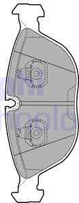 Delphi LP1002-18B1 - Kit de plaquettes de frein, frein à disque cwaw.fr