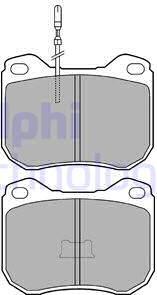 Delphi LP108 - Kit de plaquettes de frein, frein à disque cwaw.fr