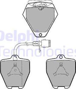 Delphi LP1024 - Kit de plaquettes de frein, frein à disque cwaw.fr