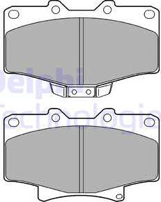 Delphi LP1070 - Kit de plaquettes de frein, frein à disque cwaw.fr