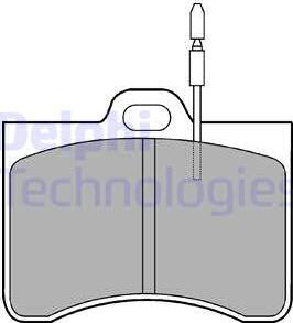 Delphi LP114 - Kit de plaquettes de frein, frein à disque cwaw.fr