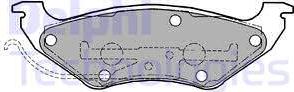 Delphi LP1156 - Kit de plaquettes de frein, frein à disque cwaw.fr