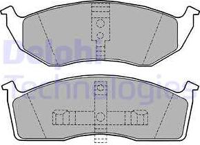 Delphi LP1164 - Kit de plaquettes de frein, frein à disque cwaw.fr