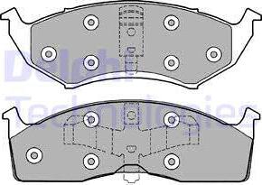 Delphi LP1166 - Kit de plaquettes de frein, frein à disque cwaw.fr