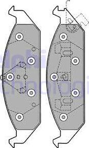 Delphi LP1161 - Kit de plaquettes de frein, frein à disque cwaw.fr