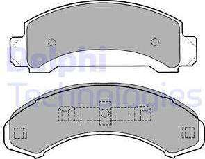 Delphi LP1168 - Kit de plaquettes de frein, frein à disque cwaw.fr