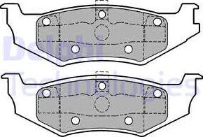 Delphi LP1162 - Kit de plaquettes de frein, frein à disque cwaw.fr