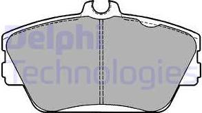 Delphi LP1187 - Kit de plaquettes de frein, frein à disque cwaw.fr