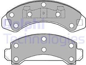 Delphi LP1173 - Kit de plaquettes de frein, frein à disque cwaw.fr