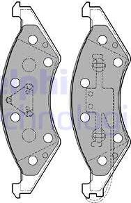 Delphi LP1177 - Kit de plaquettes de frein, frein à disque cwaw.fr