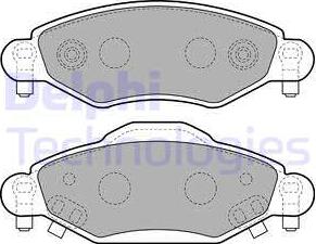 Delphi LP1840 - Kit de plaquettes de frein, frein à disque cwaw.fr