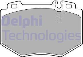 Delphi LP1851 - Kit de plaquettes de frein, frein à disque cwaw.fr