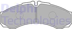 Delphi LP1802 - Kit de plaquettes de frein, frein à disque cwaw.fr