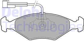 Delphi LP1811 - Kit de plaquettes de frein, frein à disque cwaw.fr