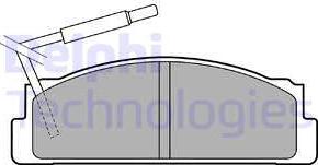 Delphi LP1812 - Kit de plaquettes de frein, frein à disque cwaw.fr