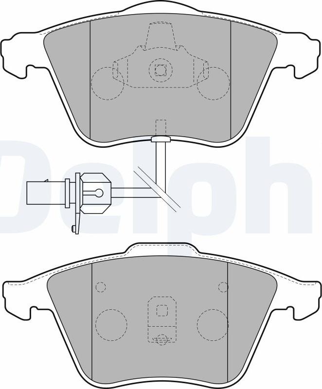 Delphi LP1825-17B1 - Kit de plaquettes de frein, frein à disque cwaw.fr