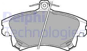 Delphi LP1398 - Kit de plaquettes de frein, frein à disque cwaw.fr